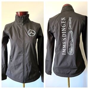 JAMES & NICHOLSON MERCEDES  Black Jacket with BMW testing Track Back. Size Small